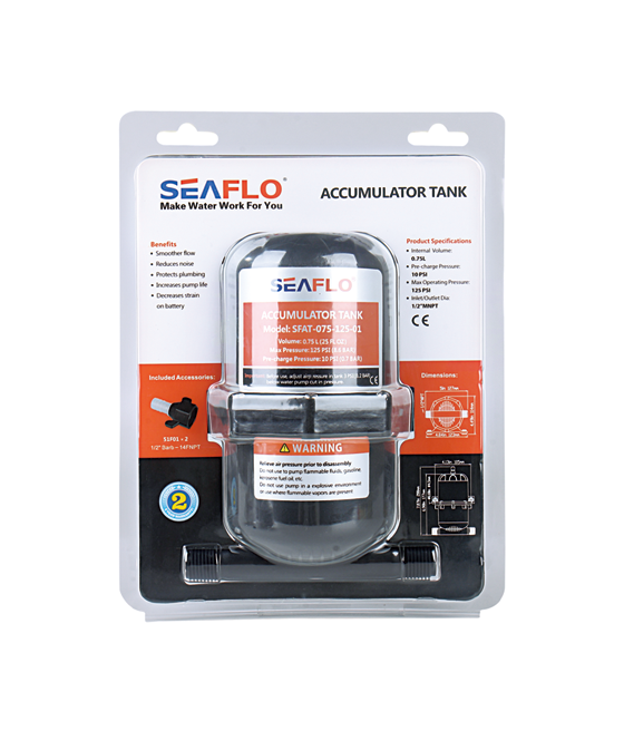 SFAT-075-125-01_Seaflo SEAFLO Accumulator Tank 0.75L – 10–125 PSI