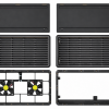 Dometic LS300 Type Fridge Vent Kit in Black with built in dual 12v fans